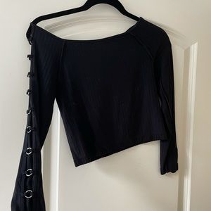 Suzette Black Crop top